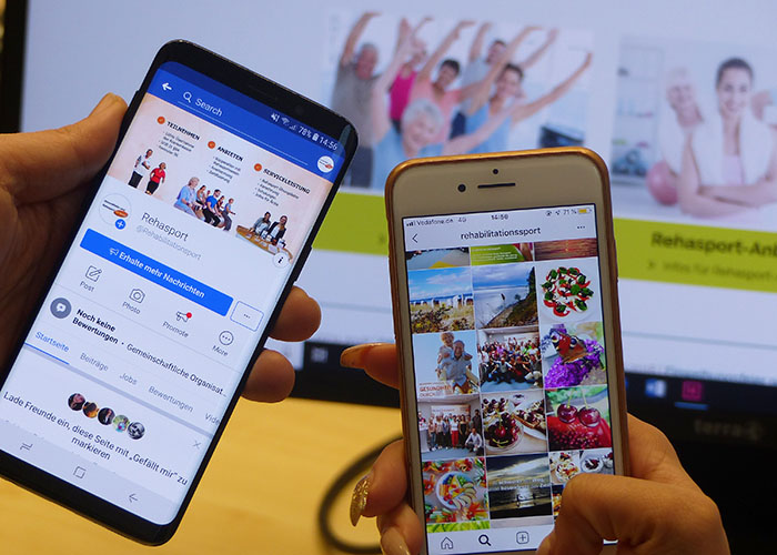 Rehasport im Verein auf Social Media - Facebook - Instagram