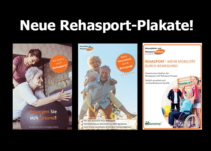 Neue Rehasport-Plakate für unsere Netzwerkpartner zum selbst drucken lassen