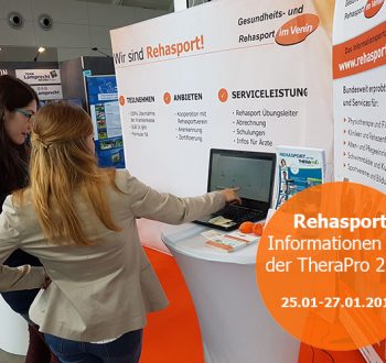 Rehasport Messestand auf der TheraPro 2019 in Stuttgart - Rehasport im Verein