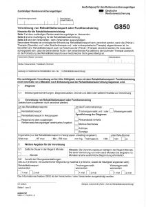 G0850 Deutsche Rentenversicherung Verordnung Rehabilitationssport