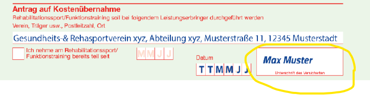 grafik - Möglicher Absetzungsgrund: Unterschrift des Versicherten fehlt